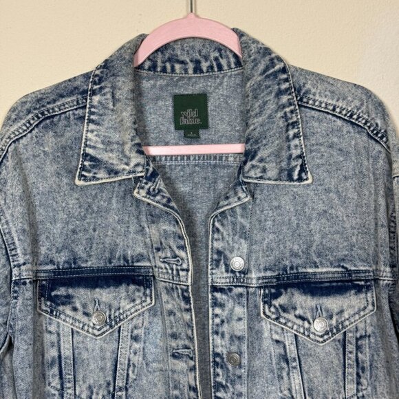 Wild fable Denim Jacket blue jean jacket Med Wash Sz S WOMEN USA - Picture 2 of 5